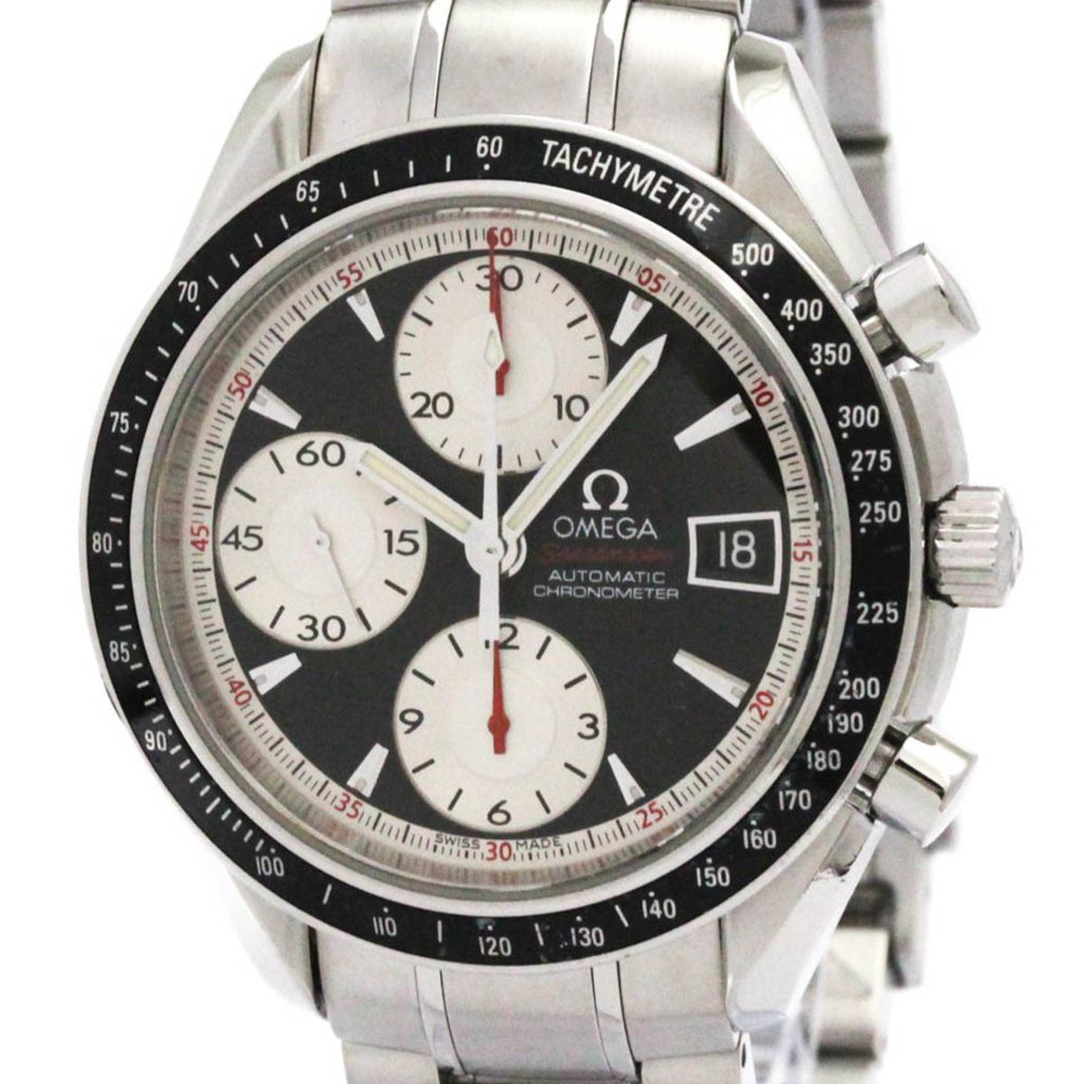 Gebrauchte OMEGA Speedmaster Date Steel Automatik Herrenuhr 3210.51 Poliert 