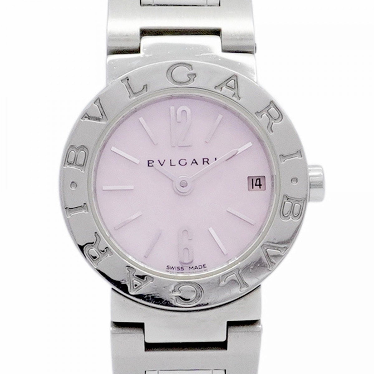 Gebrauchte BVLGARI BB23SS Damenuhr mit rosa Zifferblatt 