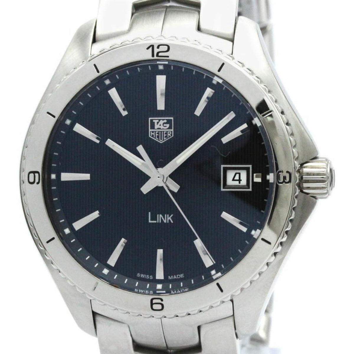 Gebrauchte, polierte TAG HEUER Link Edelstahl Automatik Herrenuhr WAT1110 BF581635 