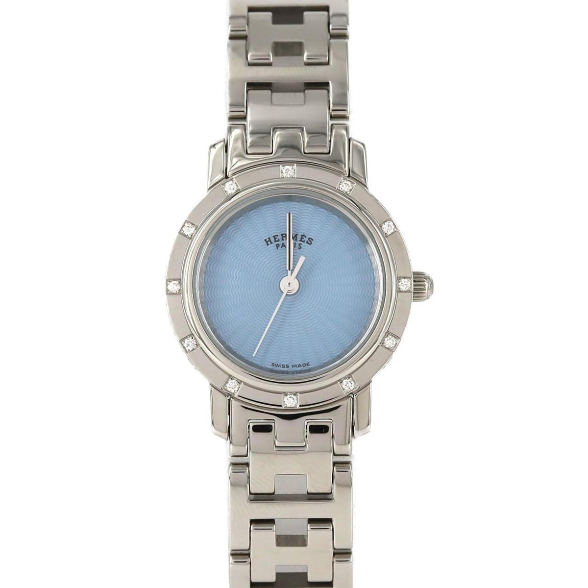 Pre-Owned Hermes Clipper Nacre 12P CL4.230 SS Quartz Watch