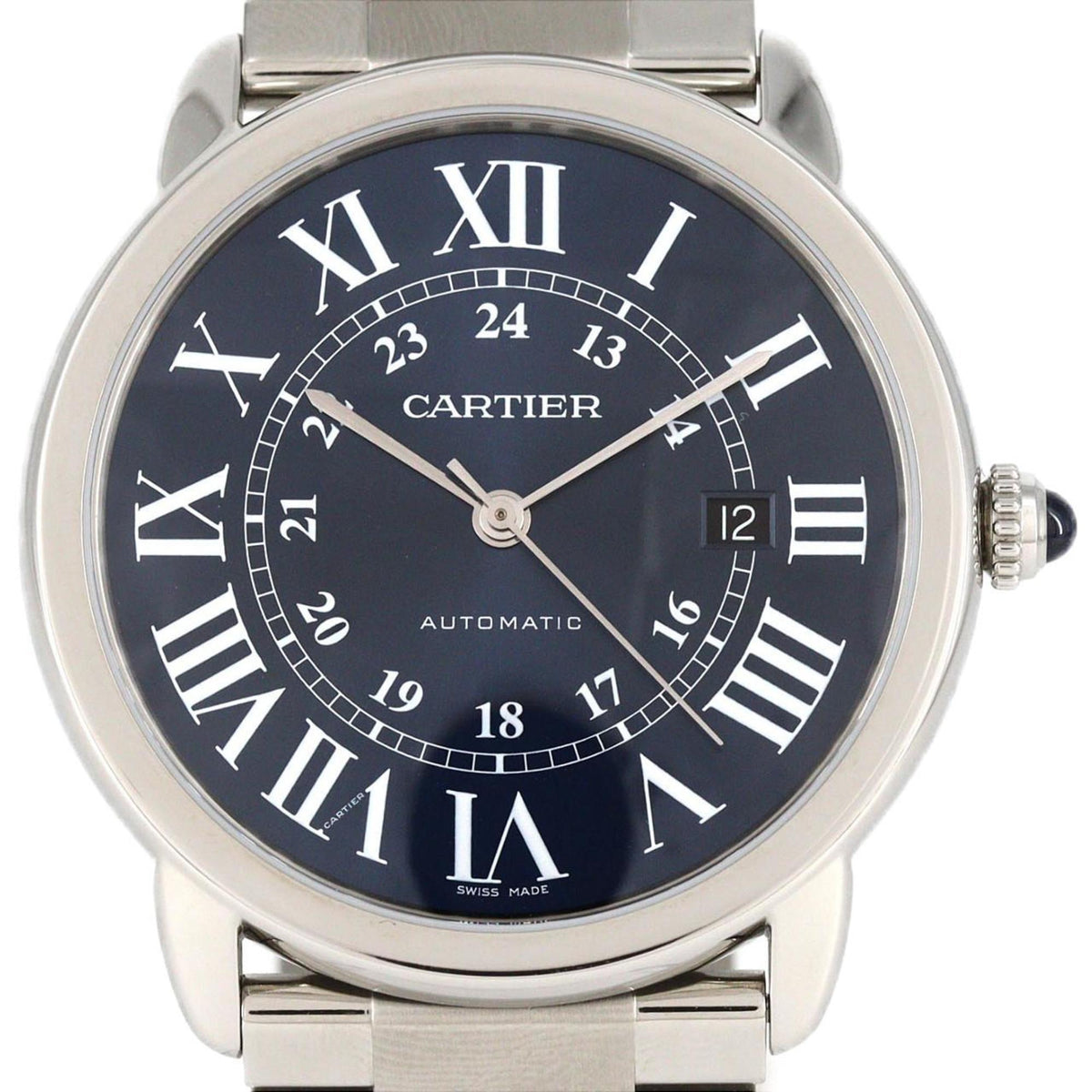 Pre-Owned Cartier Rondo Solo XL WSRN0023 Stainless Steel Automatic Watch