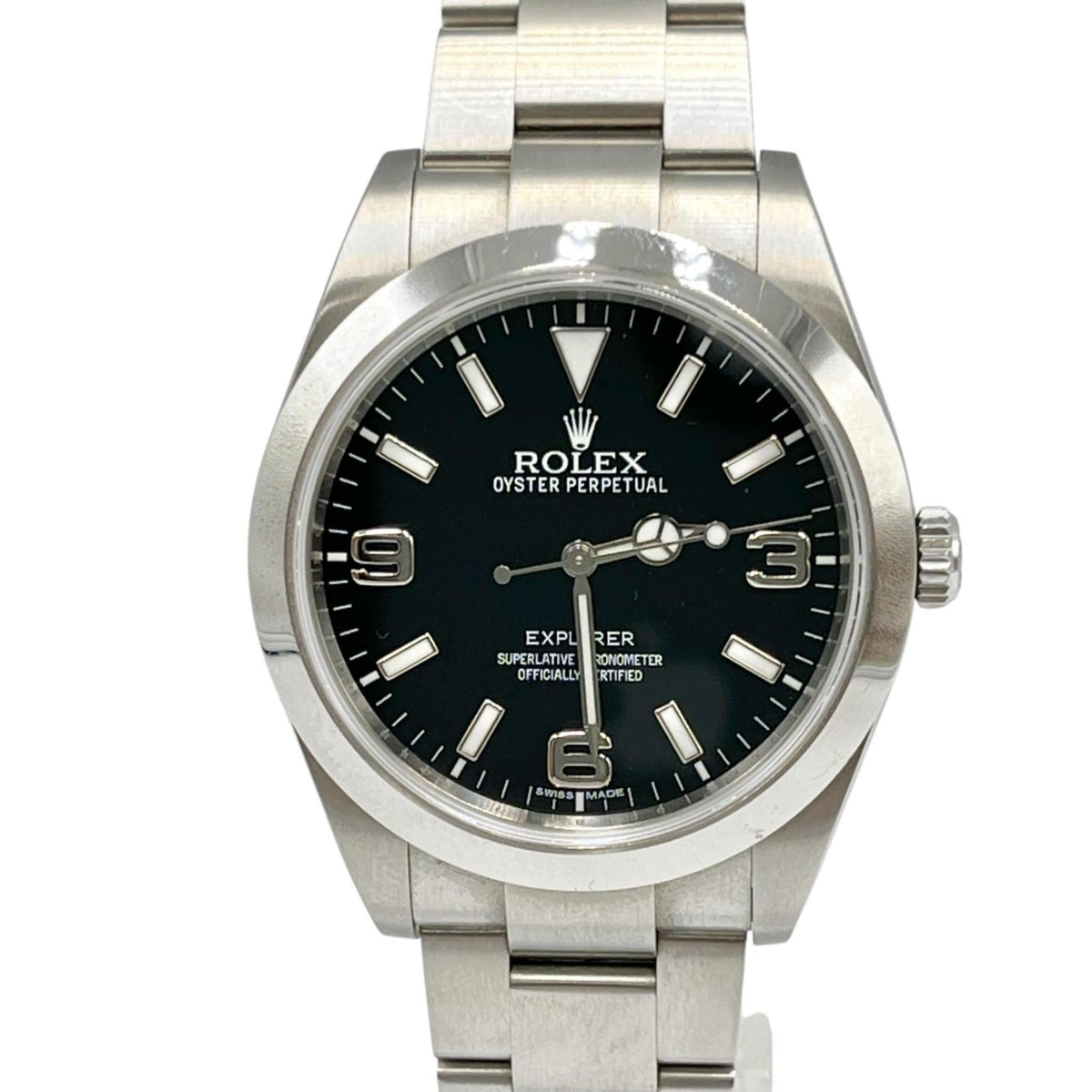 Pre-Owned Rolex Explorer 1 Stainless Steel Men's Watch 214270