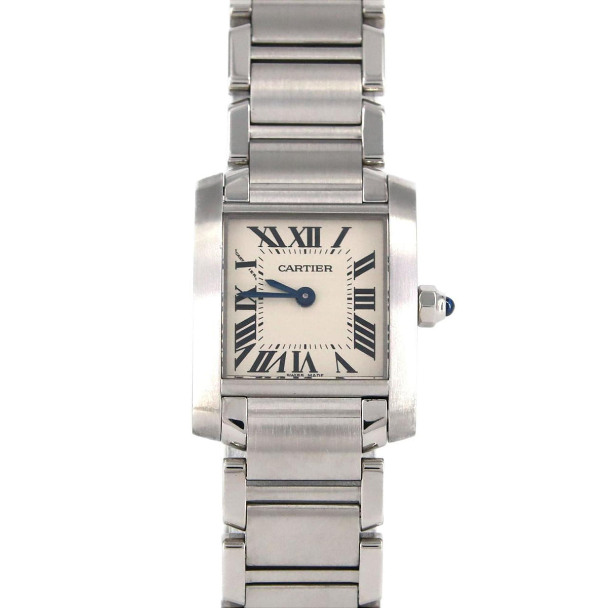Gebrauchte Cartier Tank Francaise SM W51008Q3 SS Armbanduhr Quarz 