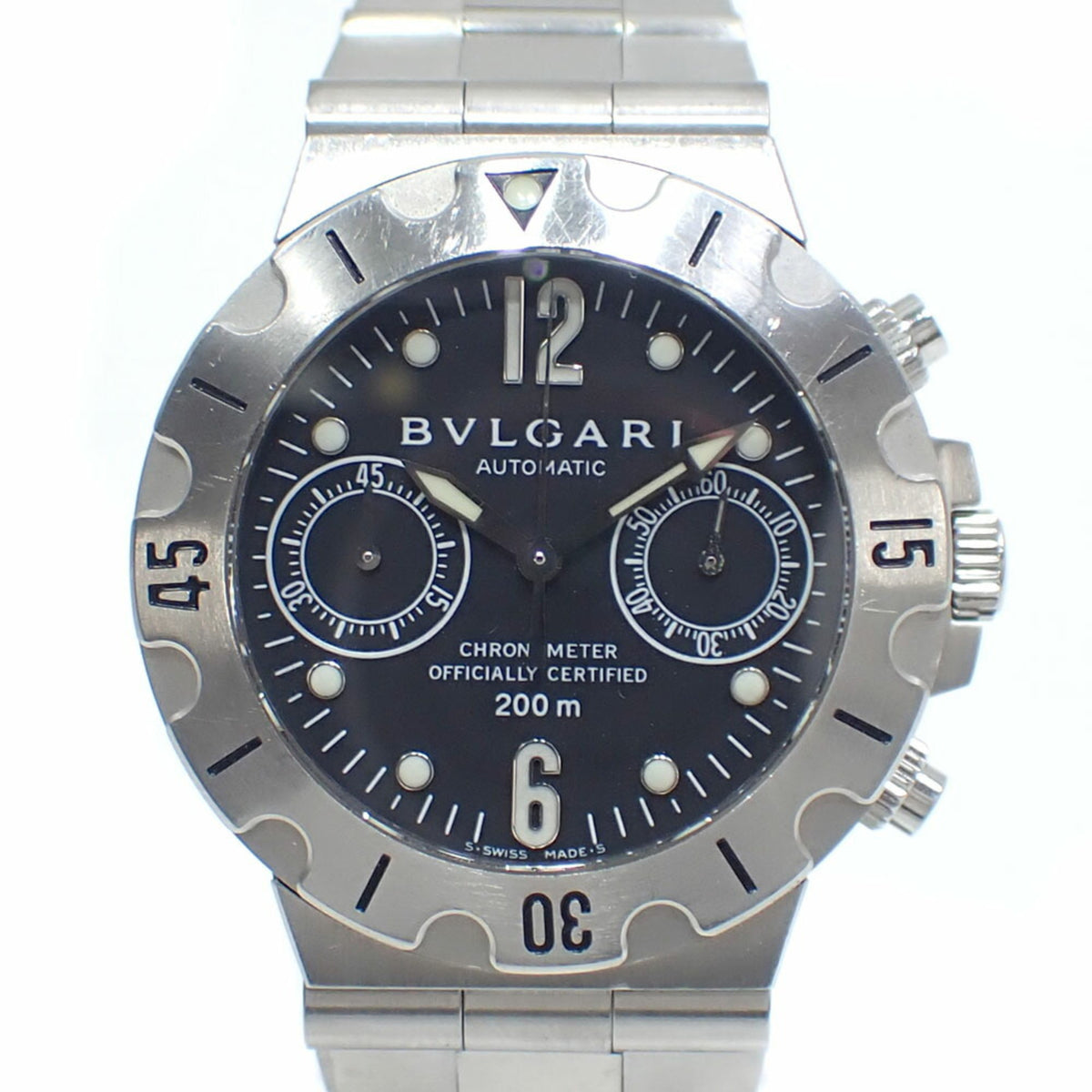 Pre-Owned Bvlgari Diagono Scuba Men's Automatic Stainless Steel Watch SCB38S Mechanical