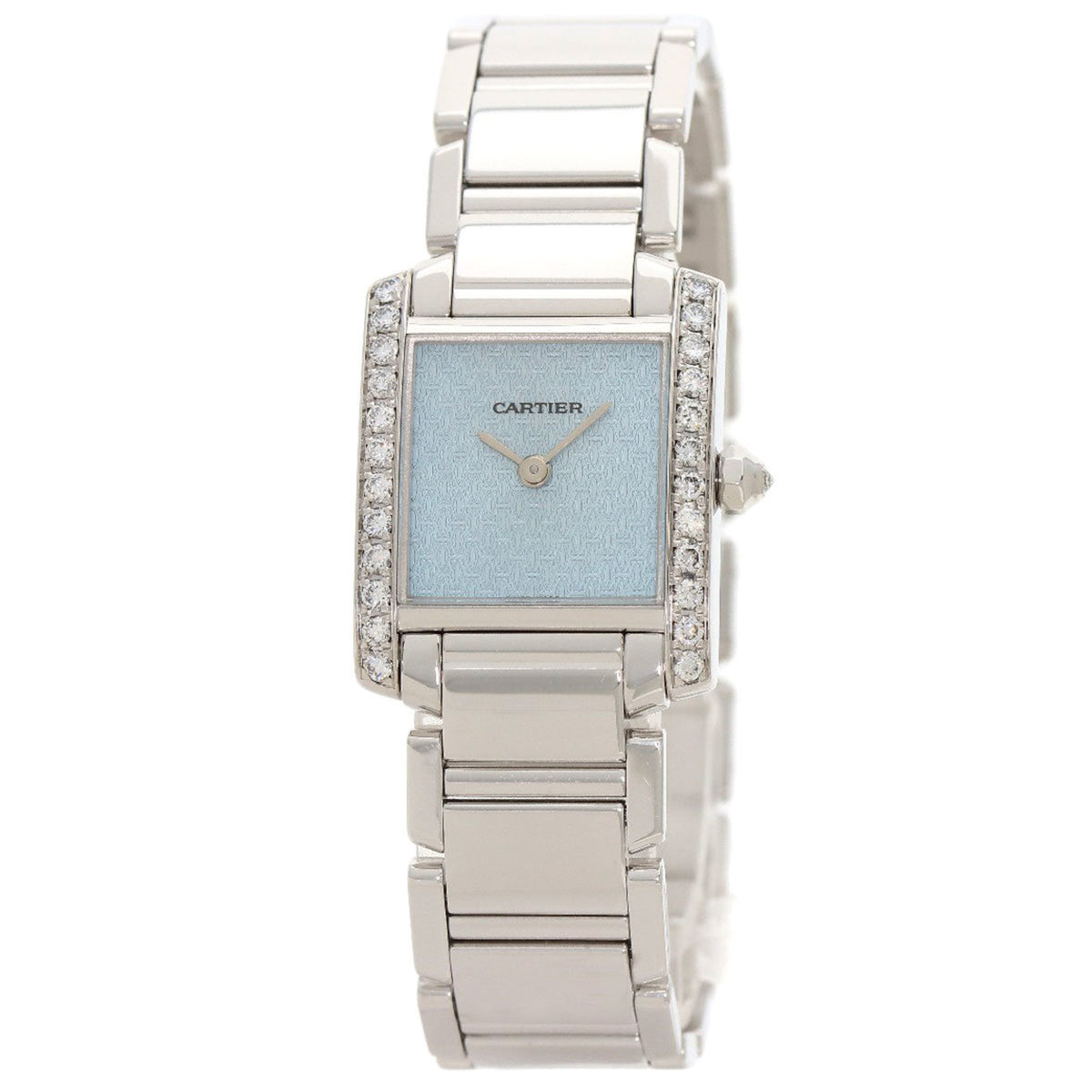 Gebrauchte Cartier WE1019S3 Tank Francaise SM Diamantuhr 18 Karat Weißgold K18WG Damen CARTIER 