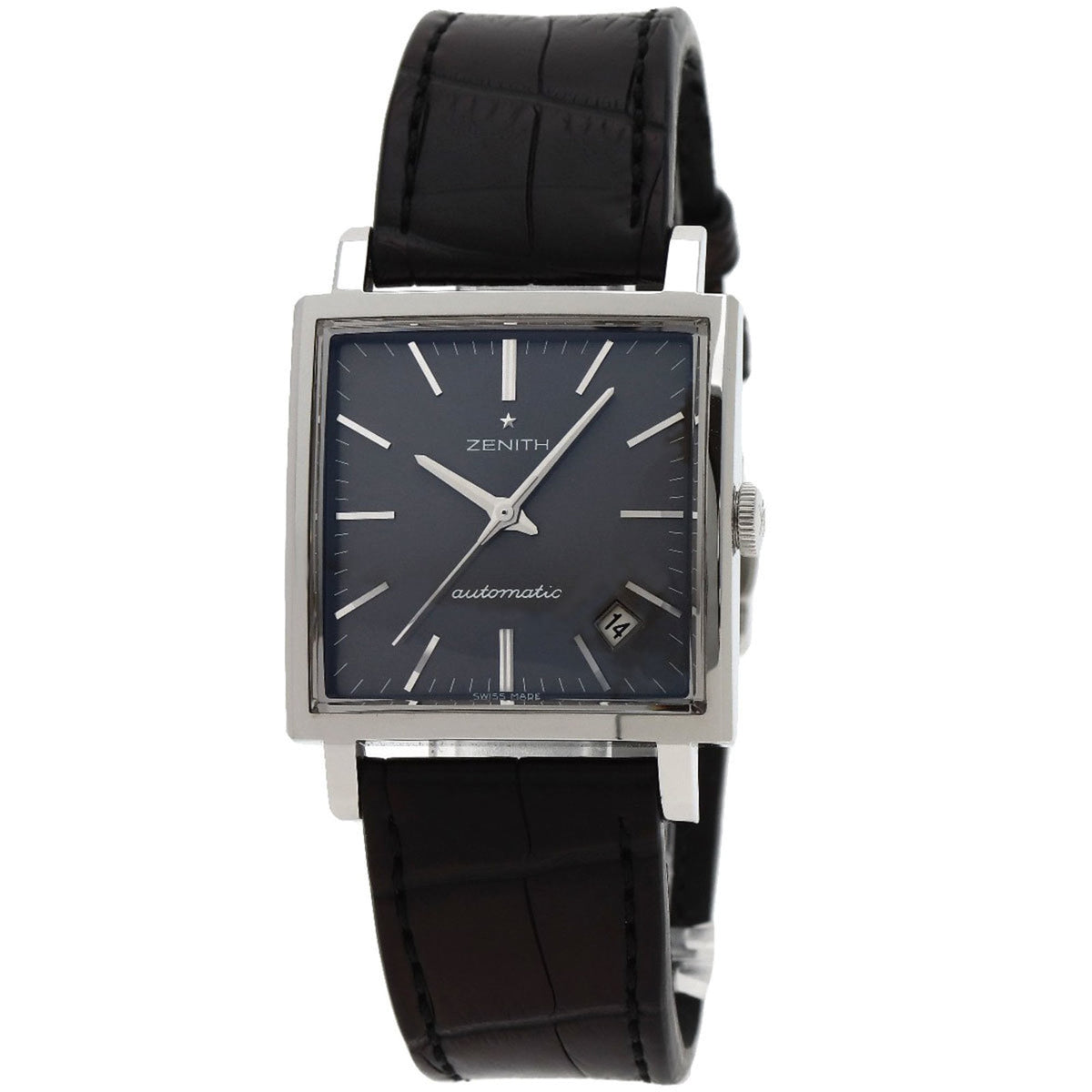 Pre-Owned Zenith 03.1965.670/91.C591 New Vintage 1965 Men's Watch in Stainless Steel and Leather