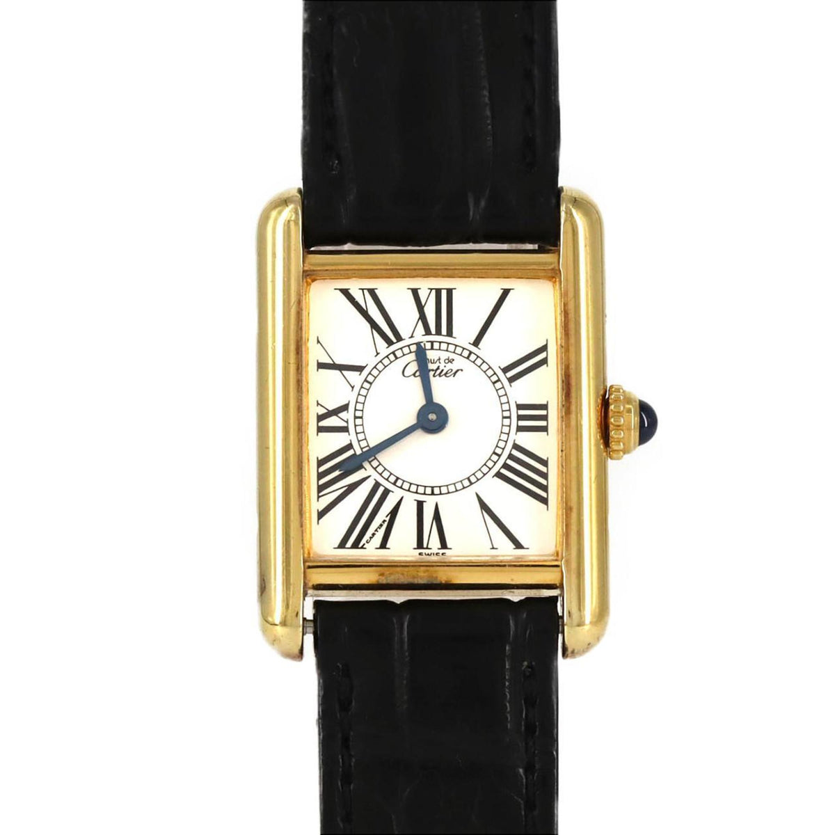 Pre-Owned Cartier Must Tank SM GP W1005554 Quartz Watch