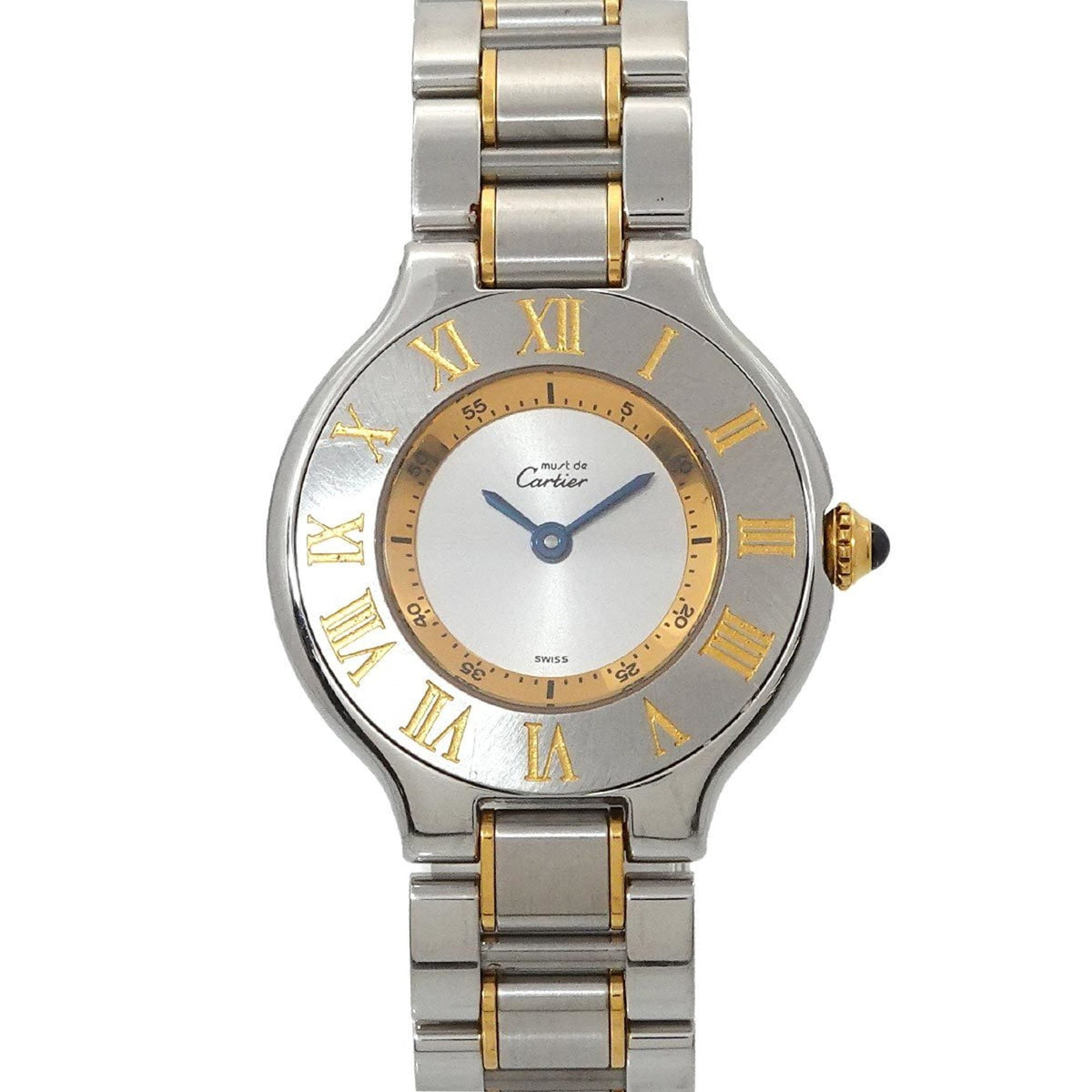 Pre-Owned Cartier Must 21 Vantianne Two-tone Watch W10073R6 Women's Silver Quartz