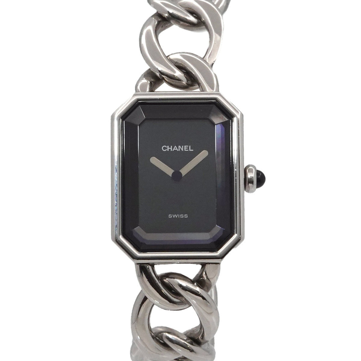 Gebrauchte CHANEL Premiere M Größe H0452 Damenuhr Schwarz Quarz 