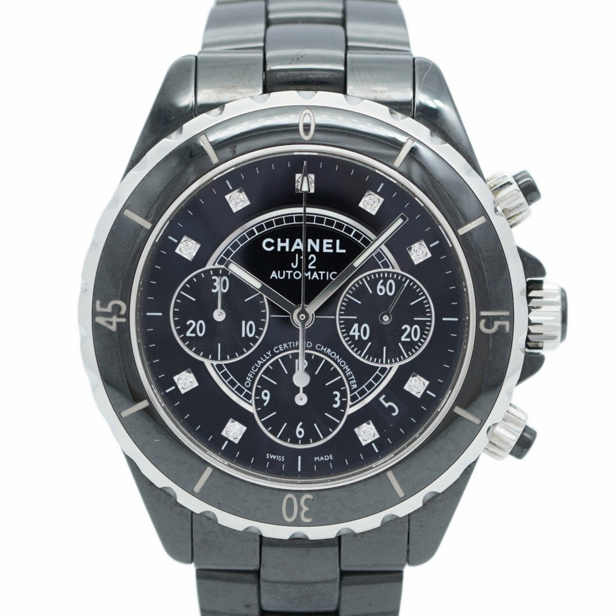 Pre-Owned Chanel J12 H2419 Black Dial Men's Watch