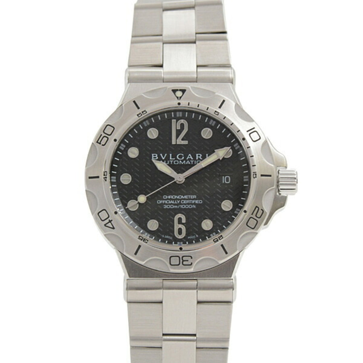 Gebrauchte Bvlgari Herrenuhr Diagono Professional Scuba Automatik Edelstahl BVLGARI DP42SSD SS 