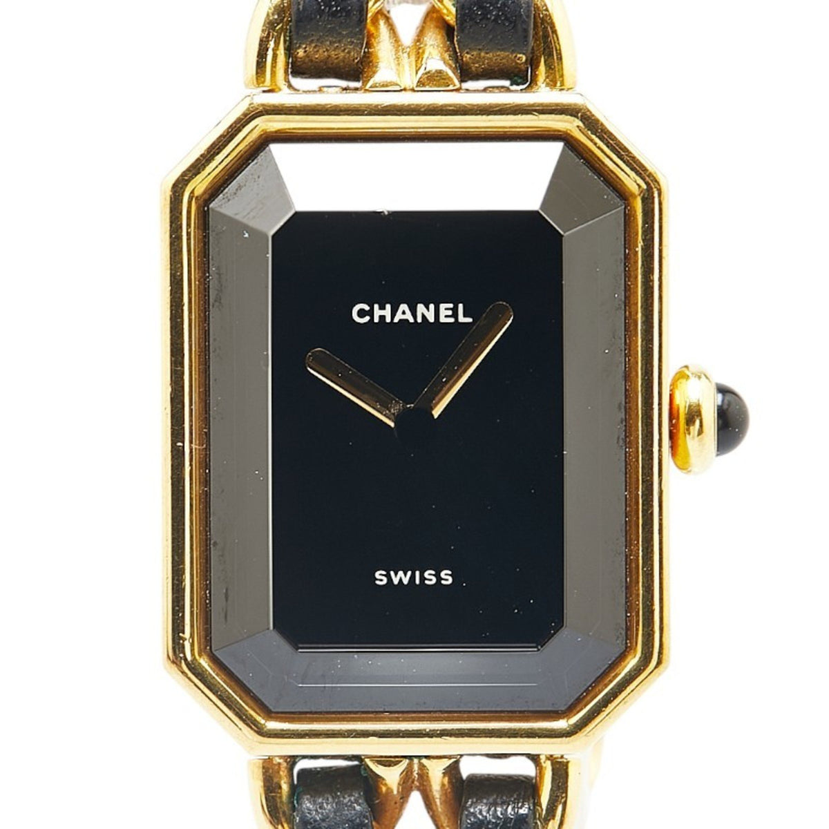 Gebrauchte Chanel Premiere Uhr Größe: M H0001 Quarz Schwarzes Zifferblatt Beschichtetes Leder Damen CHANEL 