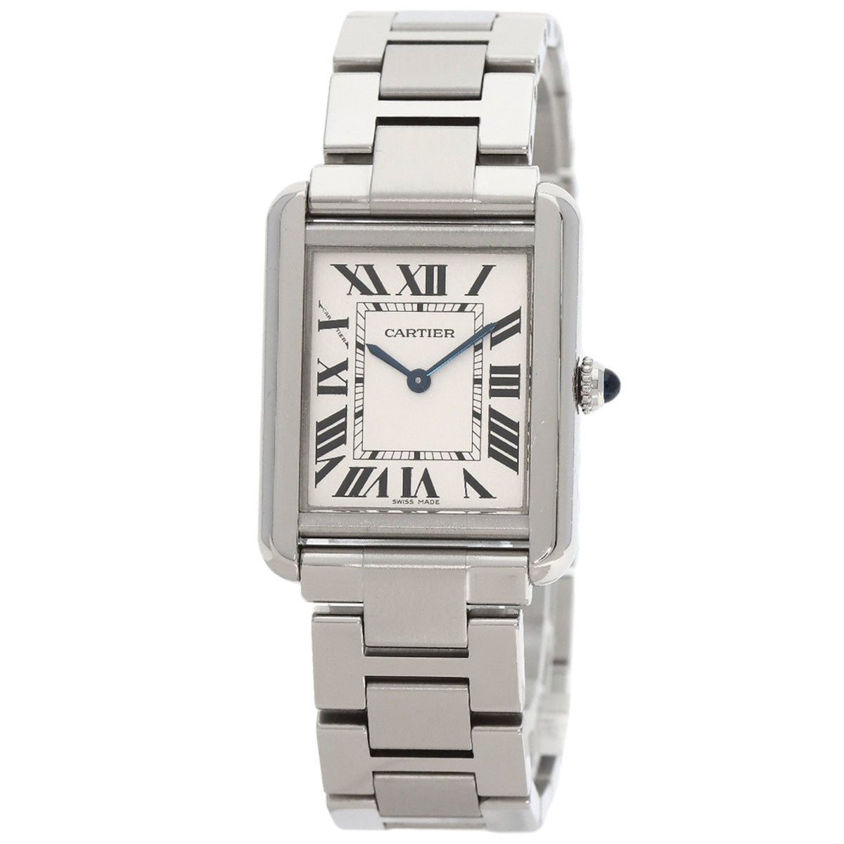 Gebrauchte Cartier Tank Solo SM W5200013 Edelstahluhr für Damen 