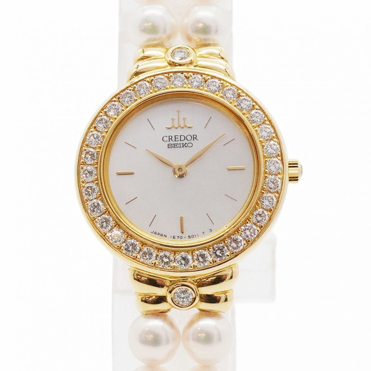 Pre-Owned Seiko Credor 1E70-2011 White Dial Women's Watch