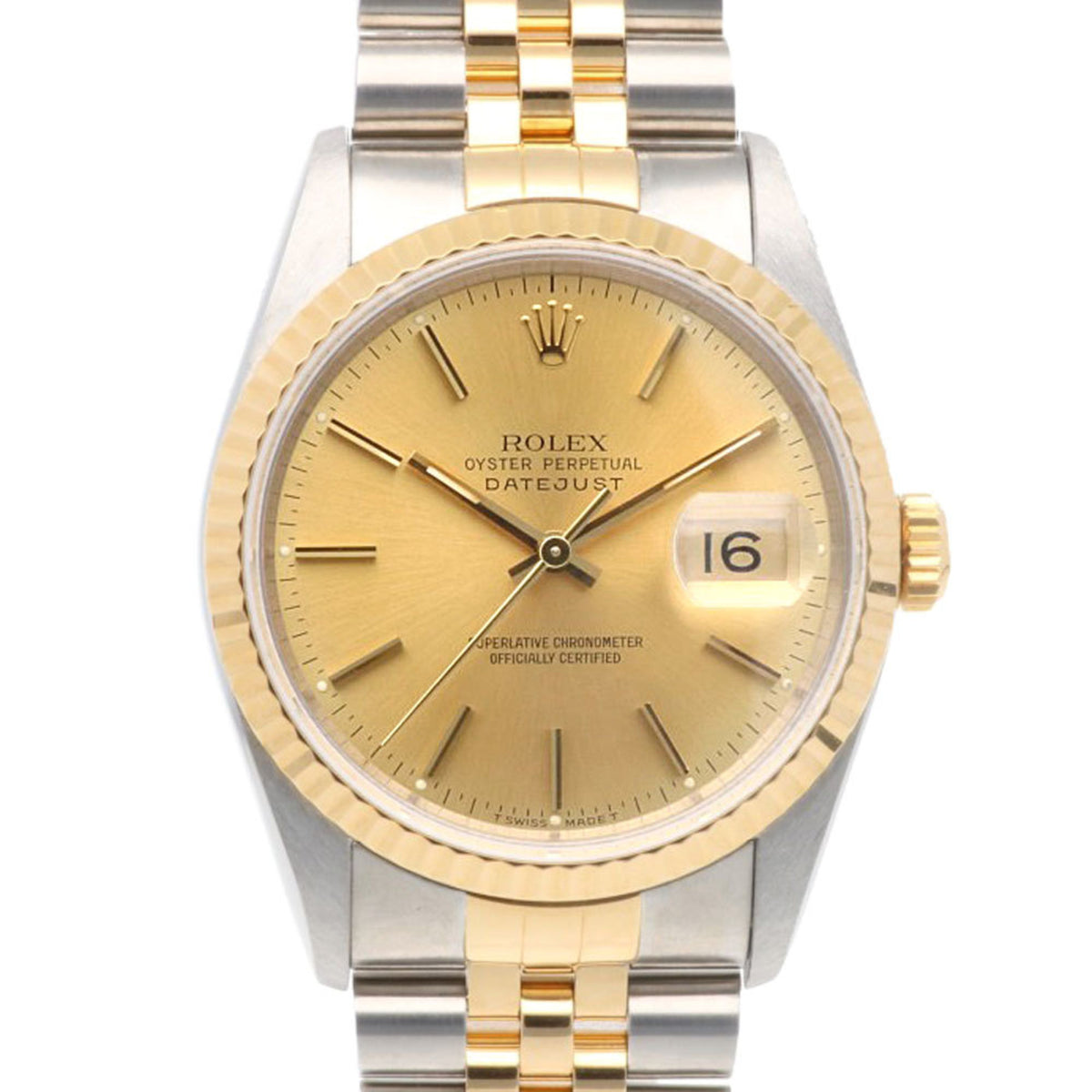 Gebrauchte Rolex Datejust Oyster Perpetual Uhr Edelstahl 16233 Automatik Herren ROLEX X-Serie 1991 Modell überholt 