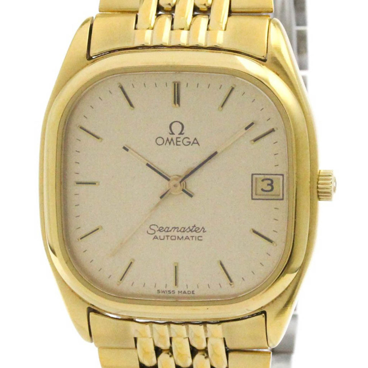 Pre-Owned OMEGA Seamaster Cal 1110 Gold Plated Automatic Unisex Watch 166.0282