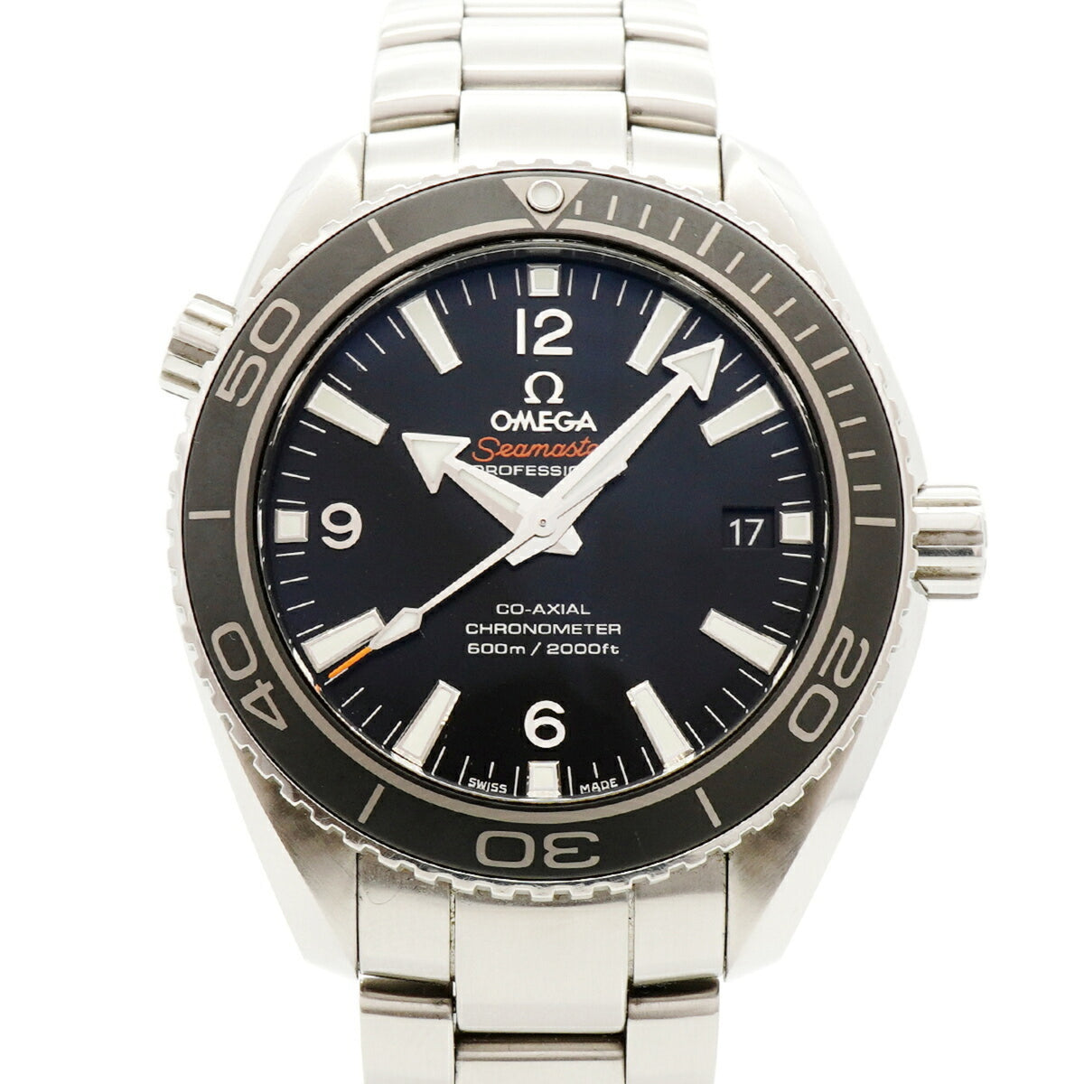 Pre-Owned Omega Seamaster Planet Ocean 232.30.42.21.01.001 Black Dial Men's Watch