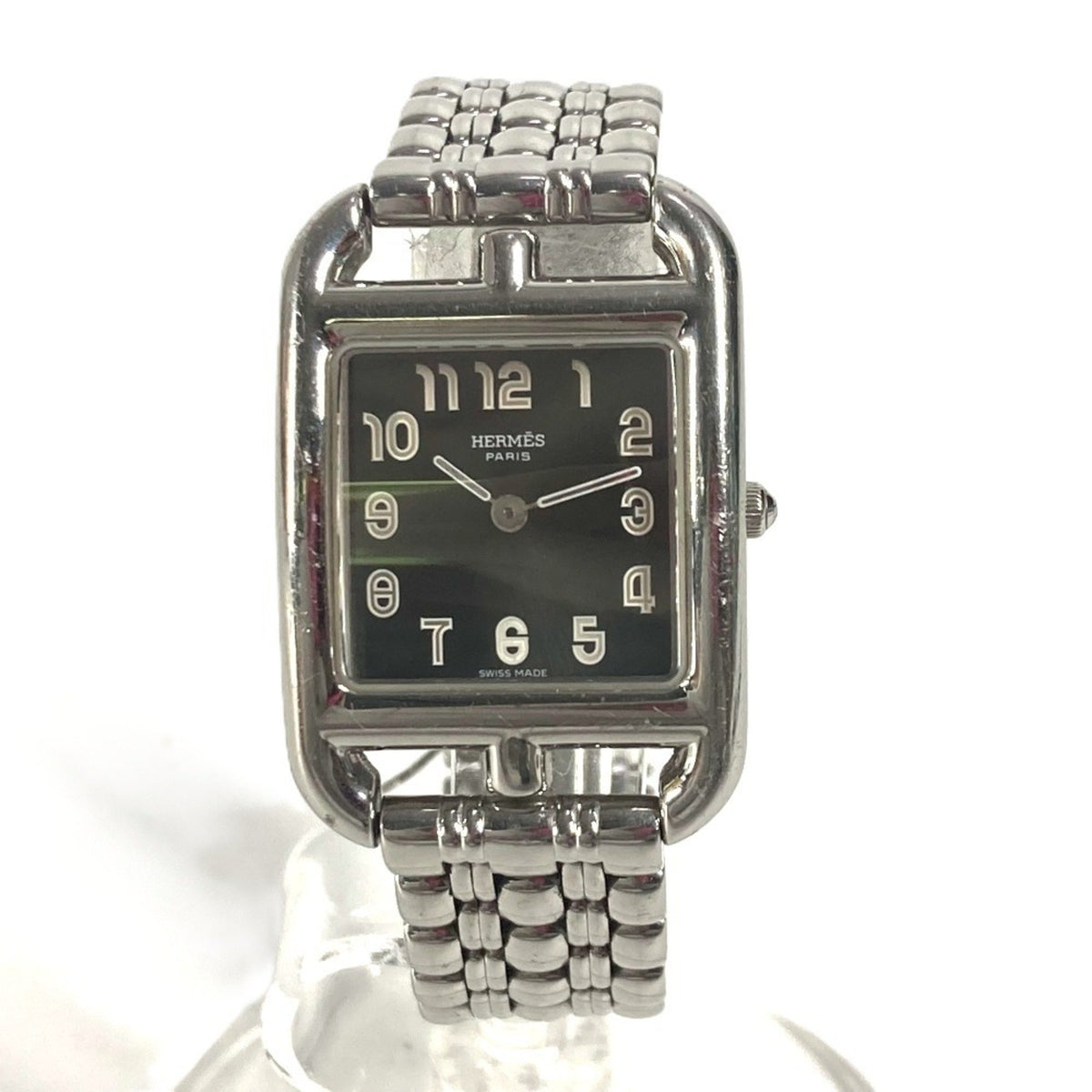 Gebrauchte HERMES CC1.210 Cape Cod Damenuhr, Edelstahl, Silber 