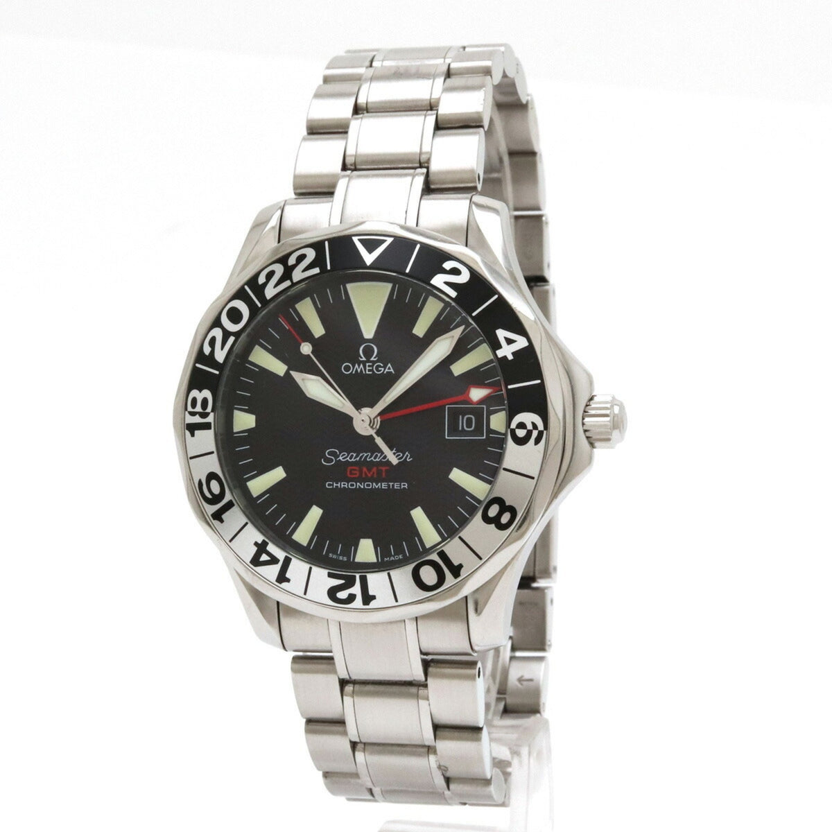 Gebrauchte Uhr OMEGA Seamaster 300 Professional Date GMT 50th Anniversary SS Schwarzes Zifferblatt AT Automatik 2243.50 