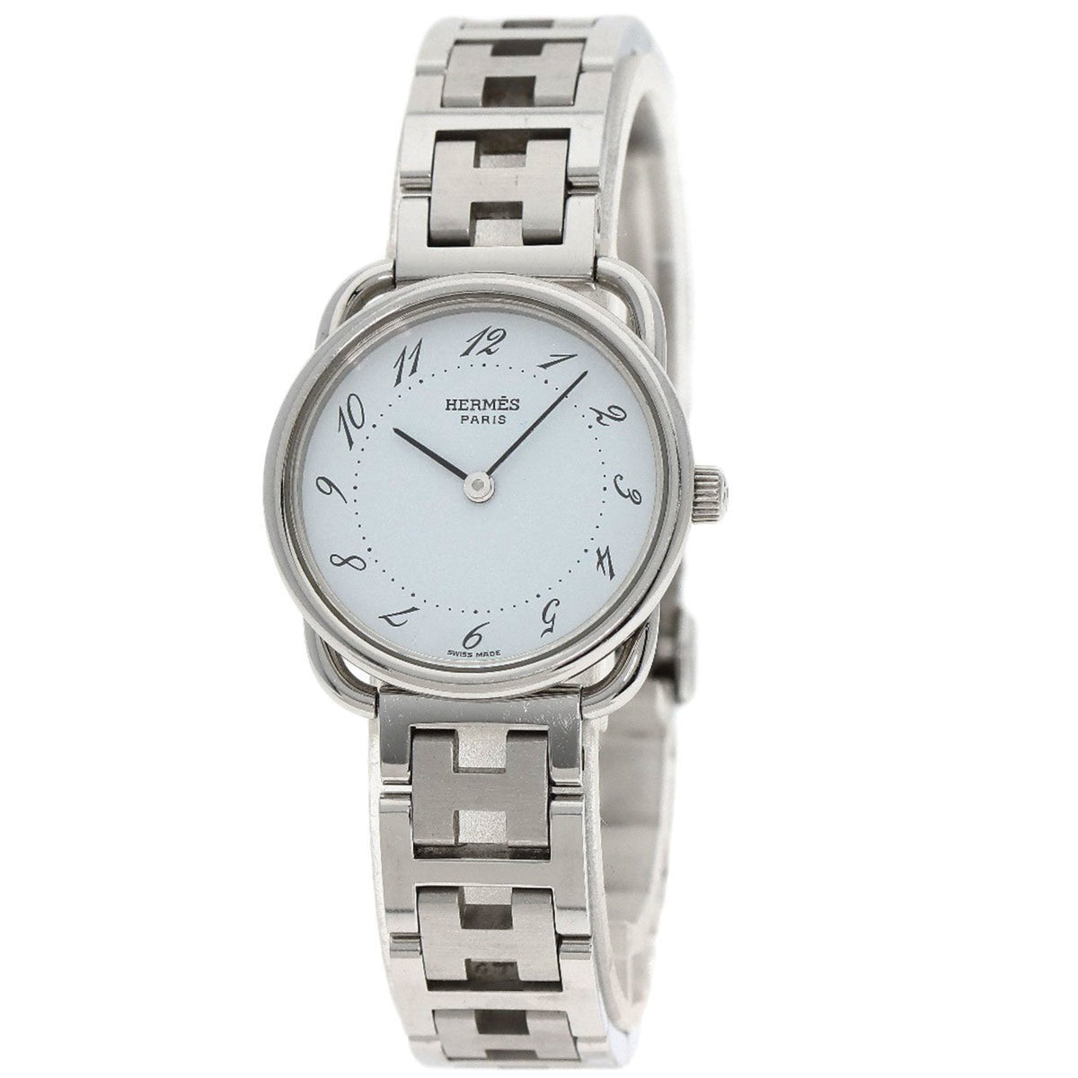 Gebrauchte Hermes AR3.210 Arceau Uhr Edelstahl SS Damen HERMES 