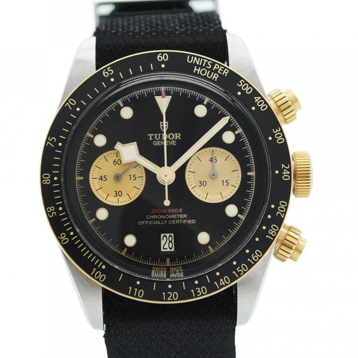 Gebrauchte Tudor Black Bay Chrono 79363N Zifferblatt Herrenuhr 