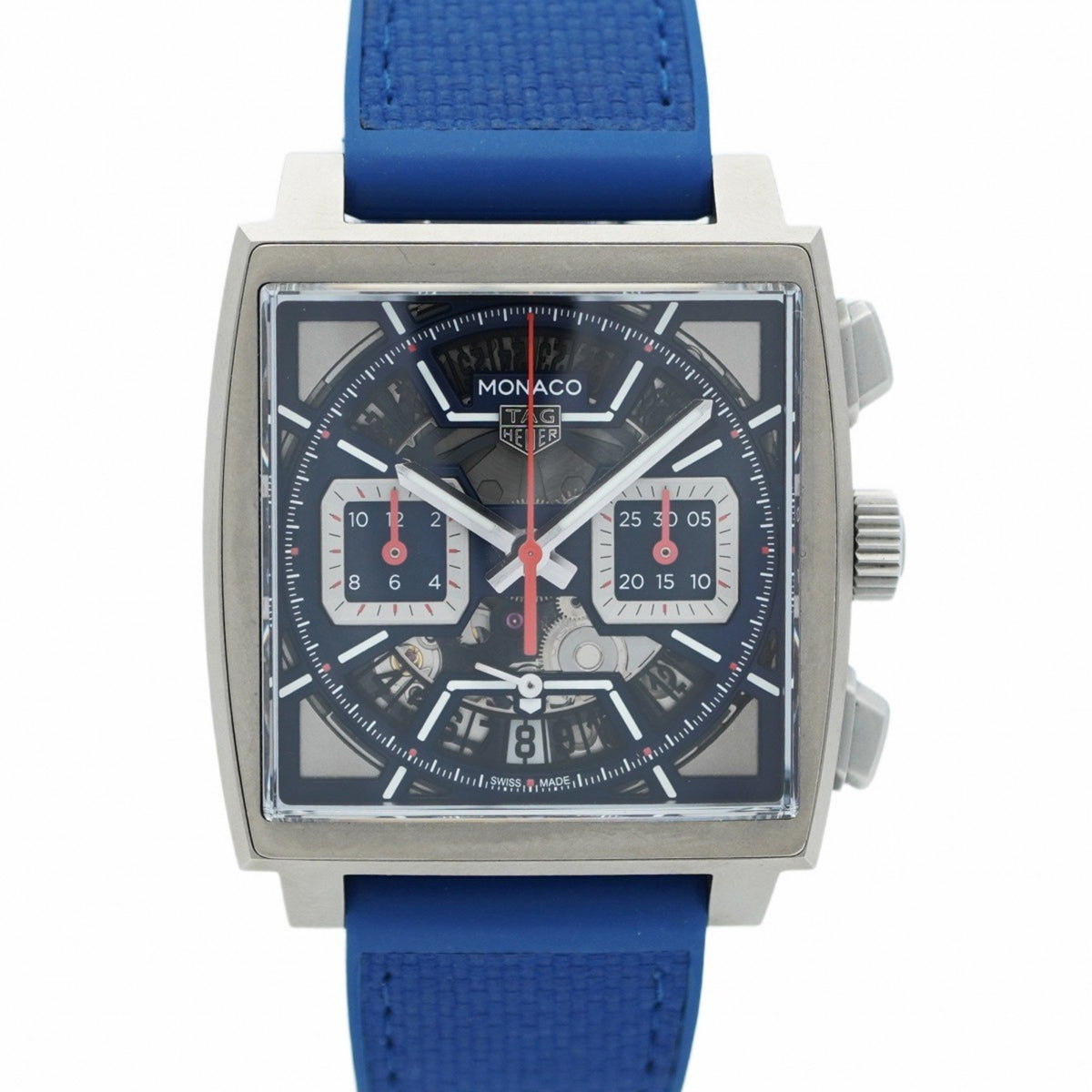 Pre-Owned TAG Heuer Monaco CBL2182-0 Skeleton Dial Men's Watch