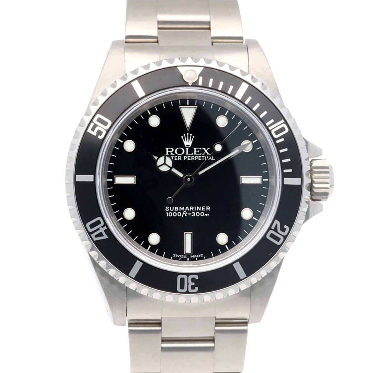 Gebrauchte Rolex Submariner Oyster Perpetual Uhr Edelstahl 14060 Automatik Herren ROLEX A Serie 1998-1990 Überholt 