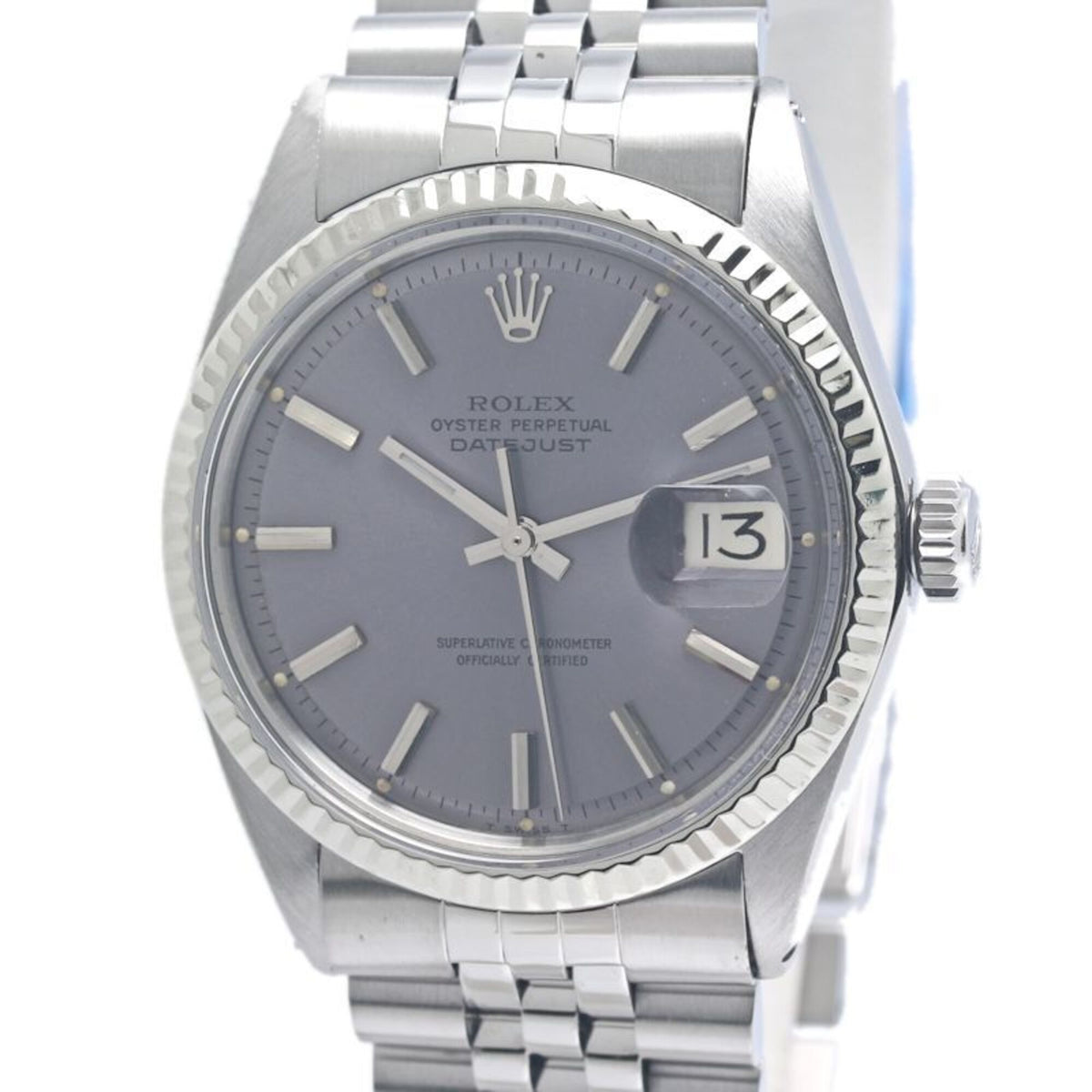 Pre-Owned ROLEX Datejust 1601 Men's Watch, 18K White Gold x Stainless Steel, 40374