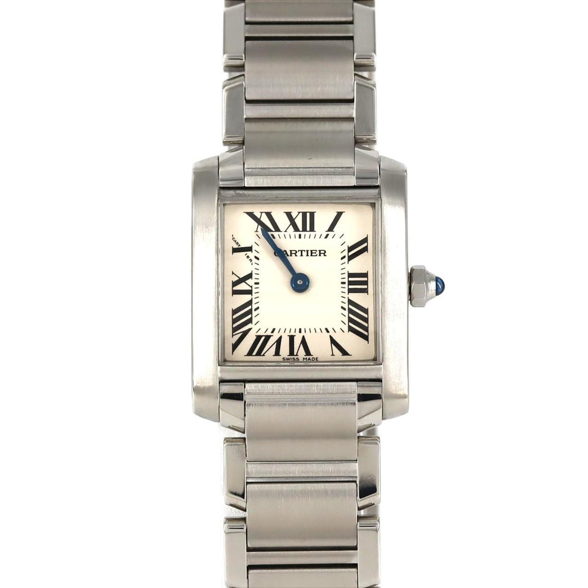 Pre-Owned Cartier Tank Fran?aise SM W51008Q3 Stainless Steel Quartz Watch