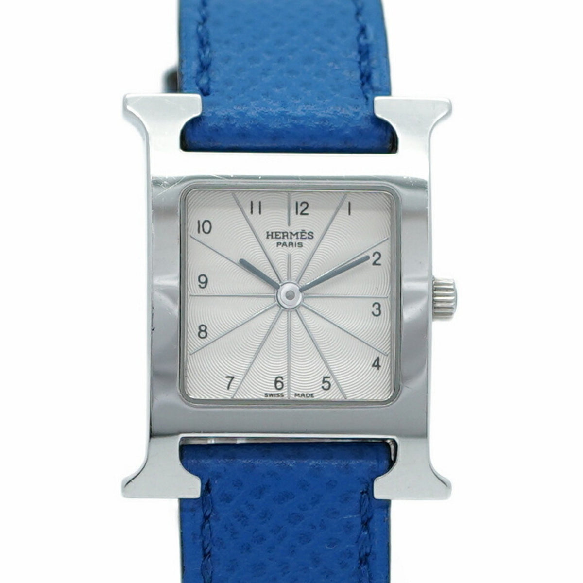 Gebrauchte Herm?s H Uhr HH1.210 Silber Zifferblatt Damen 