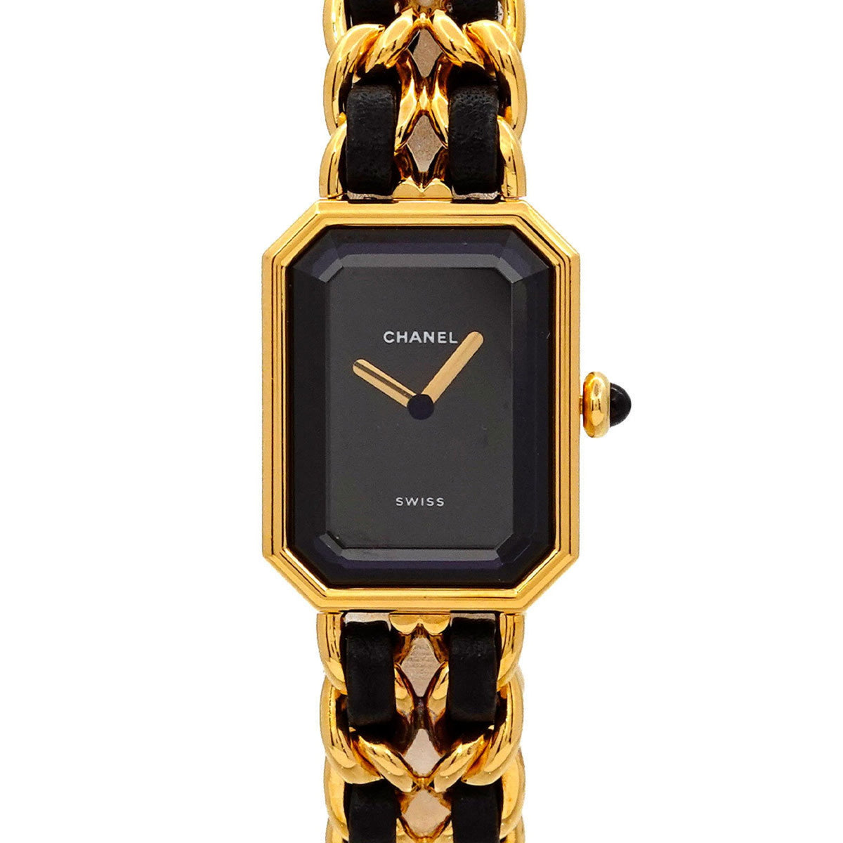 Pre-Owned CHANEL Premiere Women's Watch, Size L, H0001, Black and Gold, Quartz Movement