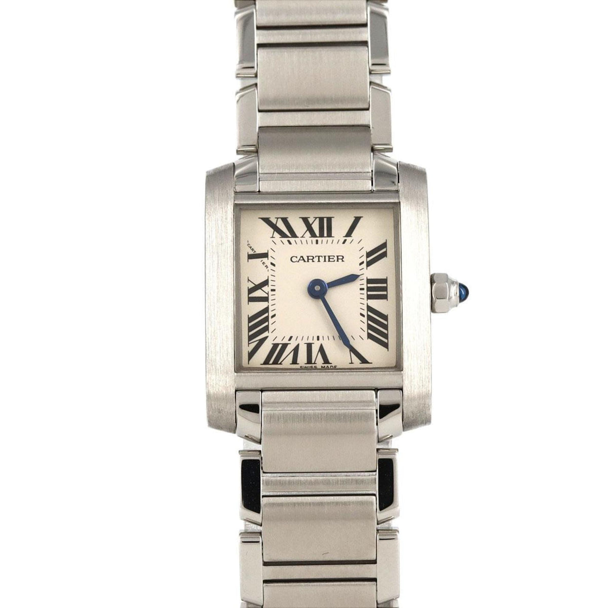 Gebrauchte Cartier Tank Francaise SM W51008Q3 SS Armbanduhr Quarz 