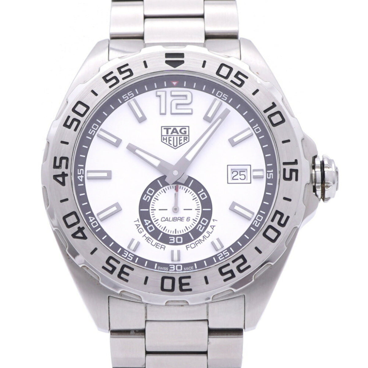 Gebrauchte TAG Heuer Formula 1 Calibre 6 WAZ2013.BA0842 Automatikuhr Edelstahl Weißes Zifferblatt 0970TAG HEUER Herren 