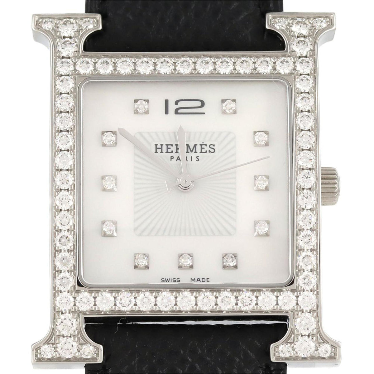 Gebrauchte Hermes H Watch D 11P HH1.830 SS Armbanduhr Quarz 