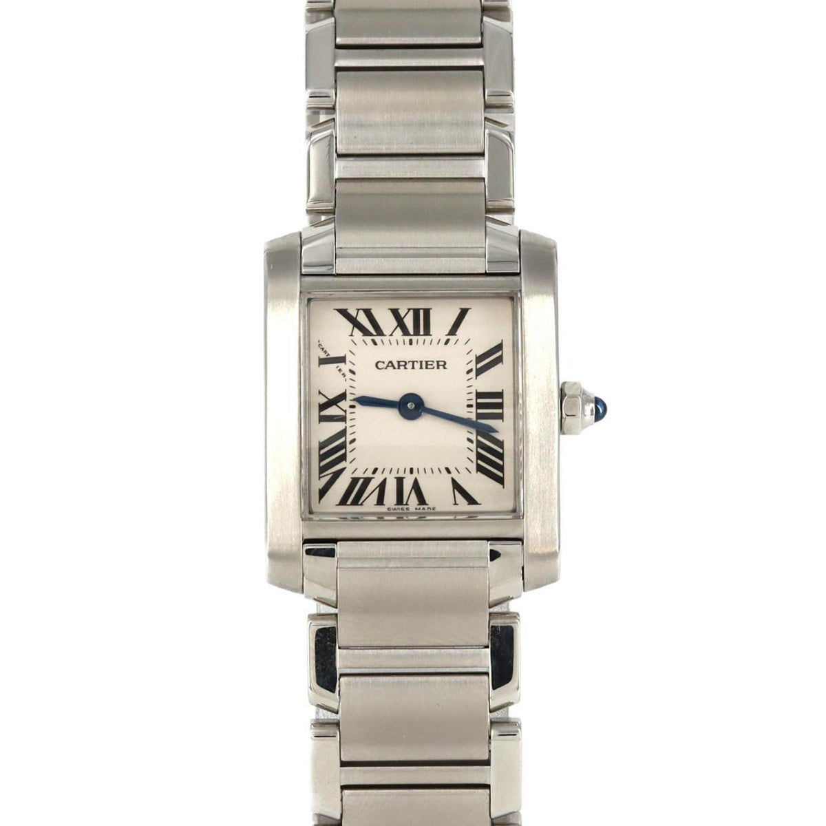 Gebrauchte Cartier Tank Francaise SM W51008Q3 SS Armbanduhr Quarz 
