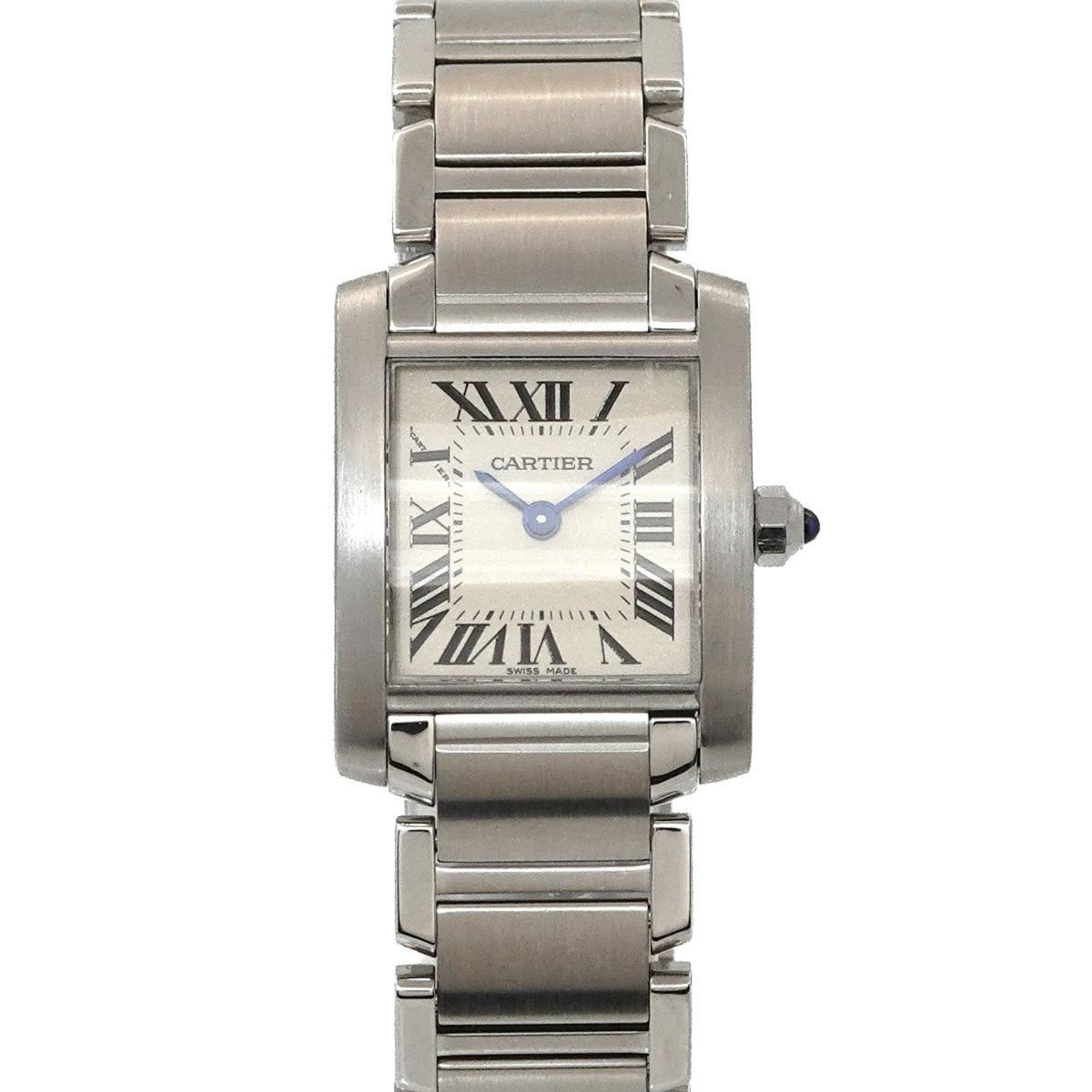 Pre-Owned Cartier Tank Francaise SM W51008Q3 Women's Ivory Quartz Watch
