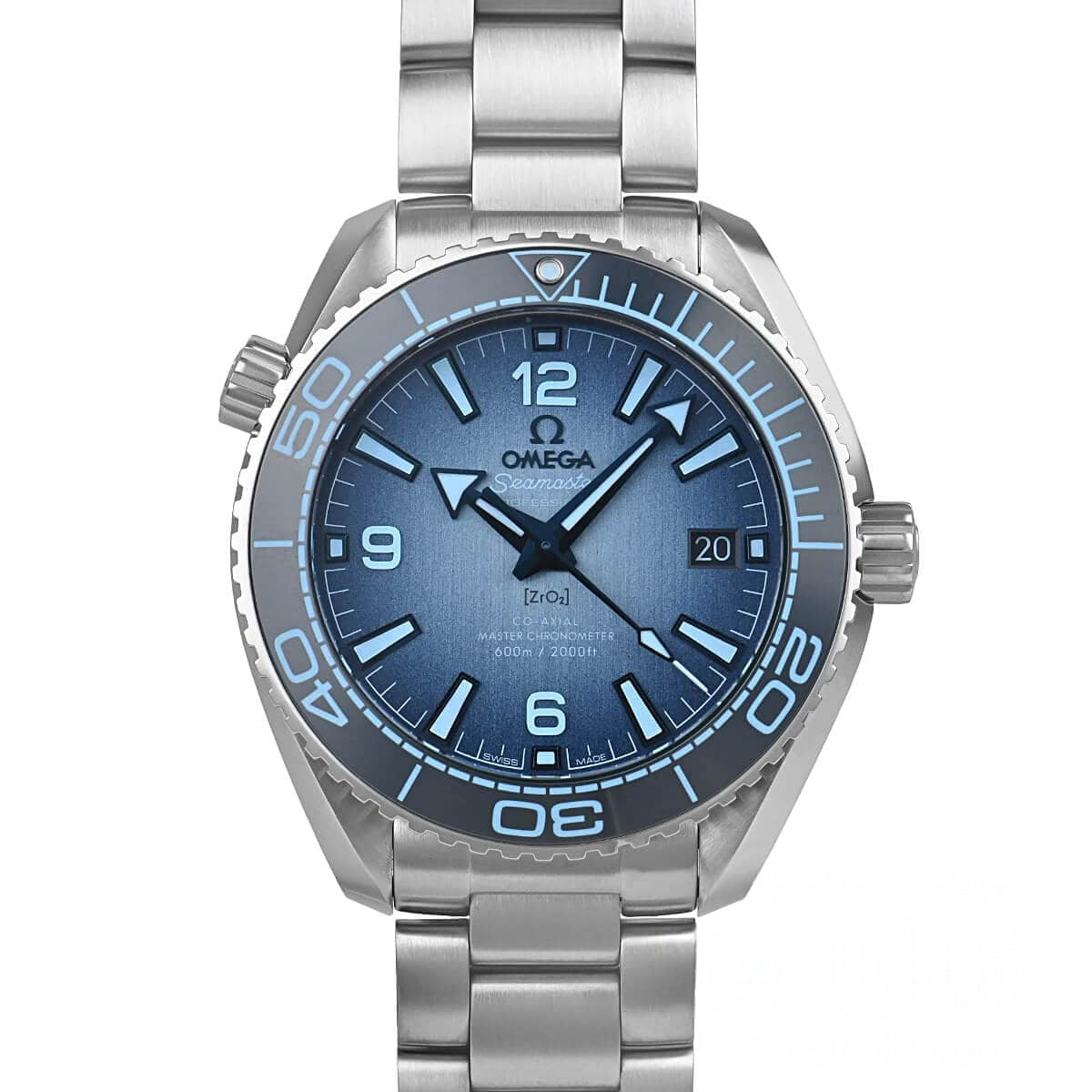 Seamaster Planet Ocean 39,50 mm blaues Zifferblatt aus Edelstahl – 215.30.40.20.03.002