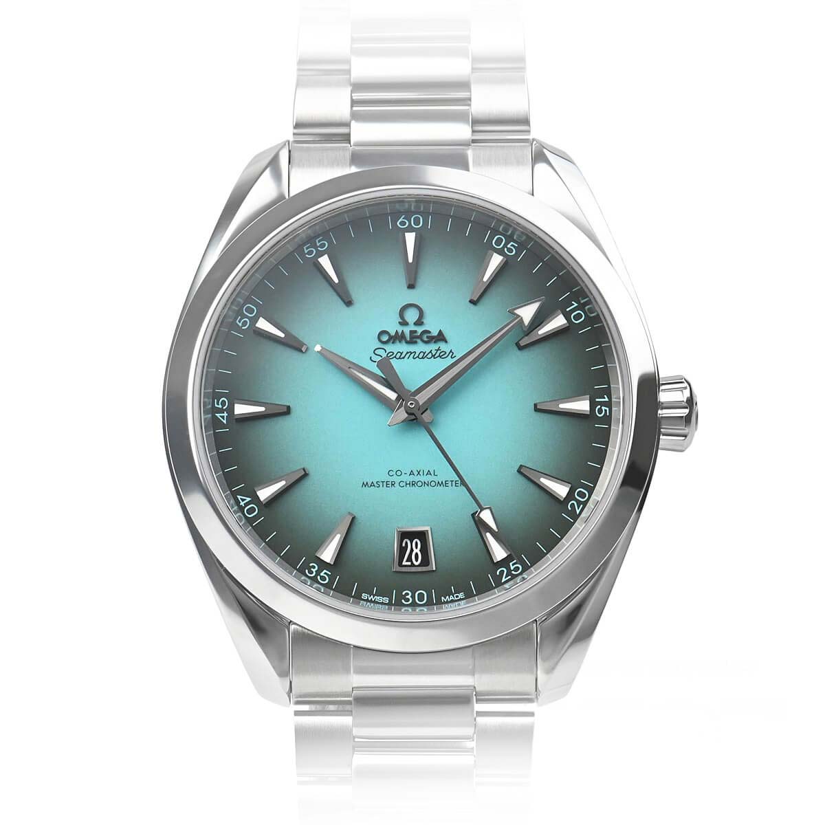 Aqua Terra 41,00 mm türkisfarbenes Zifferblatt aus Edelstahl – 220.10.41.21.03.006