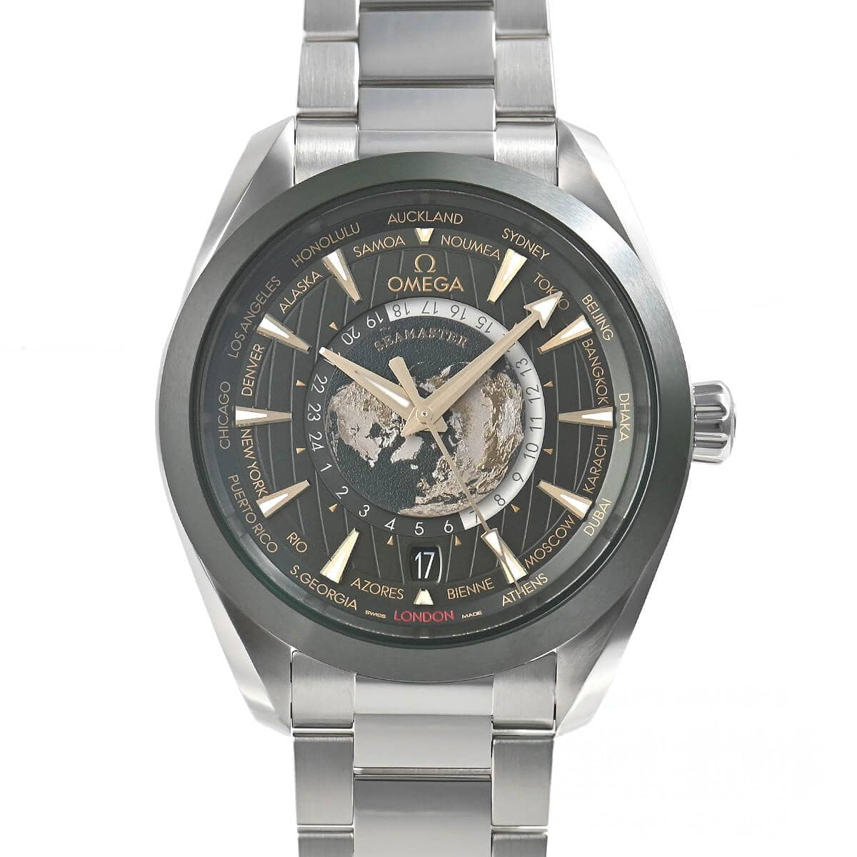 Aqua Terra 43,00 mm grünes Zifferblatt aus Edelstahl – 220.30.43.22.10.001