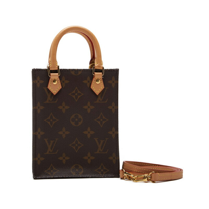 Gebrauchte Vuitton Mini-Handtasche, Monogramm, 2WAY, PVC-Leder, Braun, Goldfarbene Hardware, Gebraucht