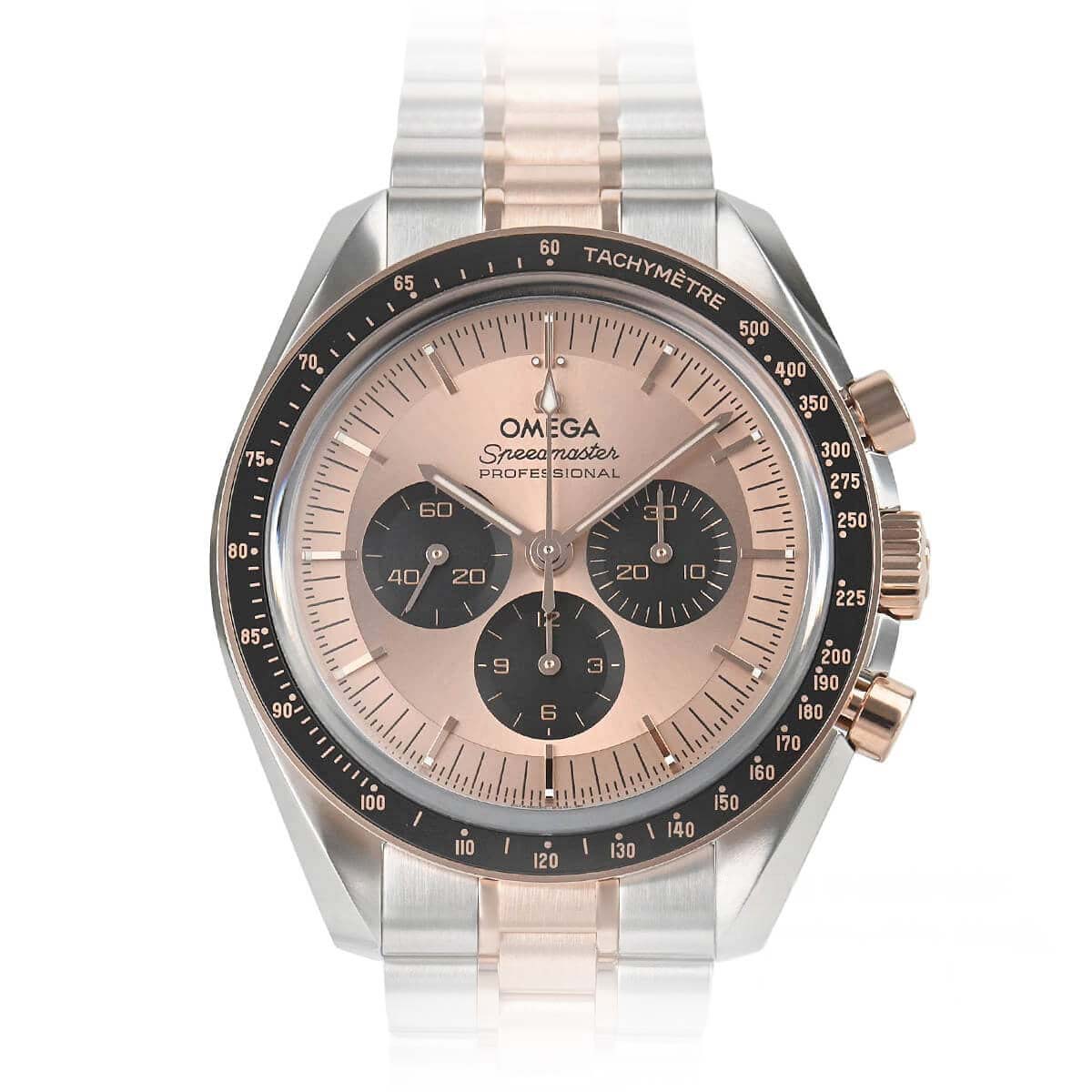 Speedmaster Moonwatch 42,00 mm rosa Zifferblatt aus Edelstahl – 310.20.42.50.99.001