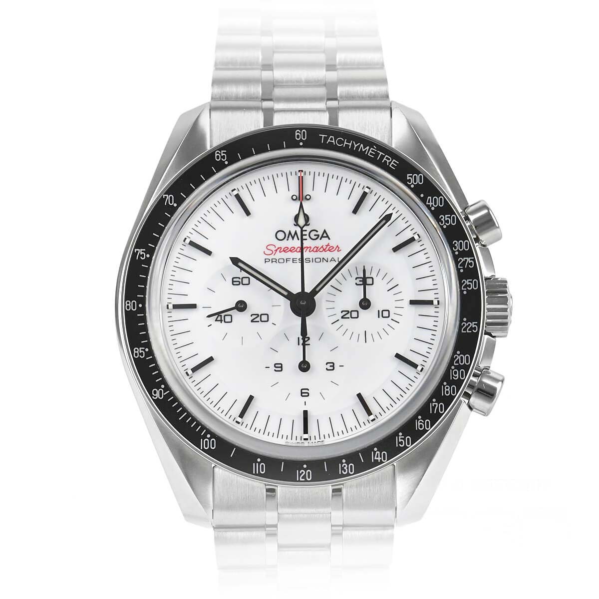 Speedmaster Moonwatch 42,00 mm, weißes Zifferblatt aus Edelstahl – 310.30.42.50.04.001