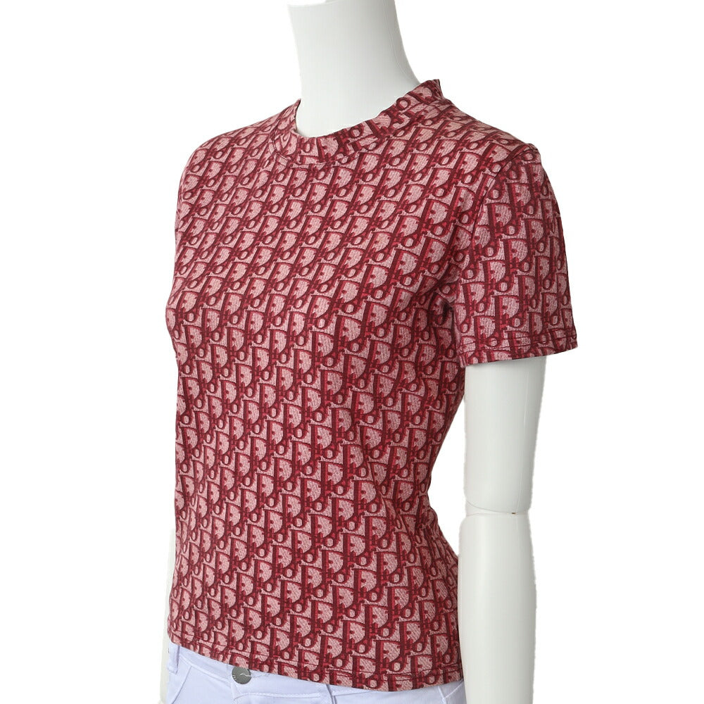 Gebrauchtes T-Shirt Cut and Sewn Kurzarm Baumwolle Pink Goldfarbene Hardware Gebraucht