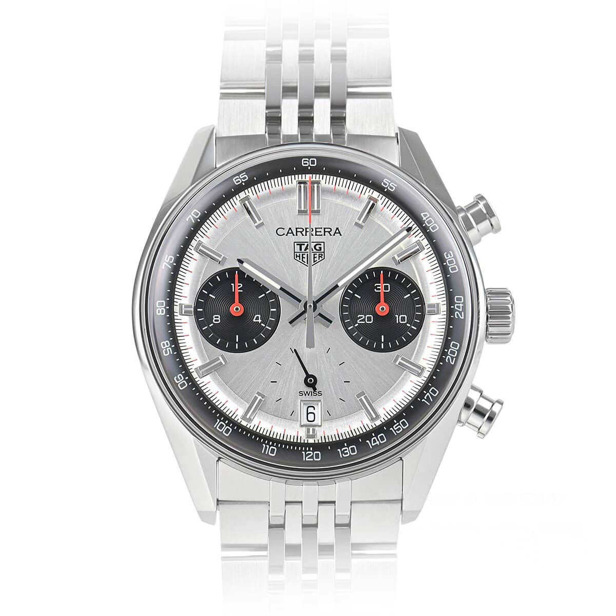 Carrera 39,00 mm silbernes Zifferblatt aus Edelstahl – CBS2216.BA0048