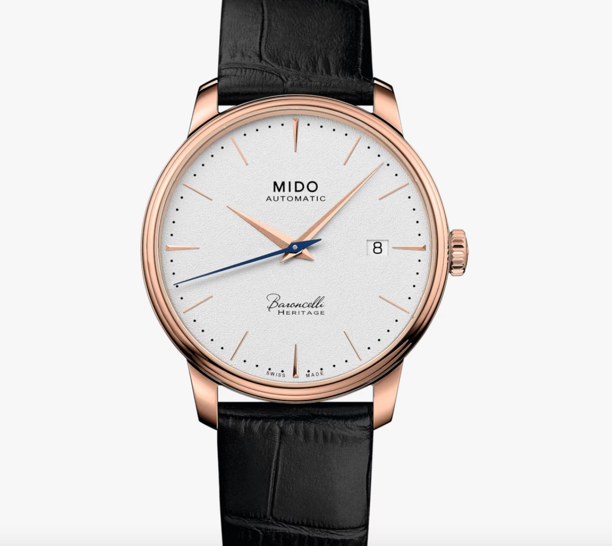 Baroncelli 39,00 mm Elfenbein-Zifferblatt aus Edelstahl – M027.407.36.261.00