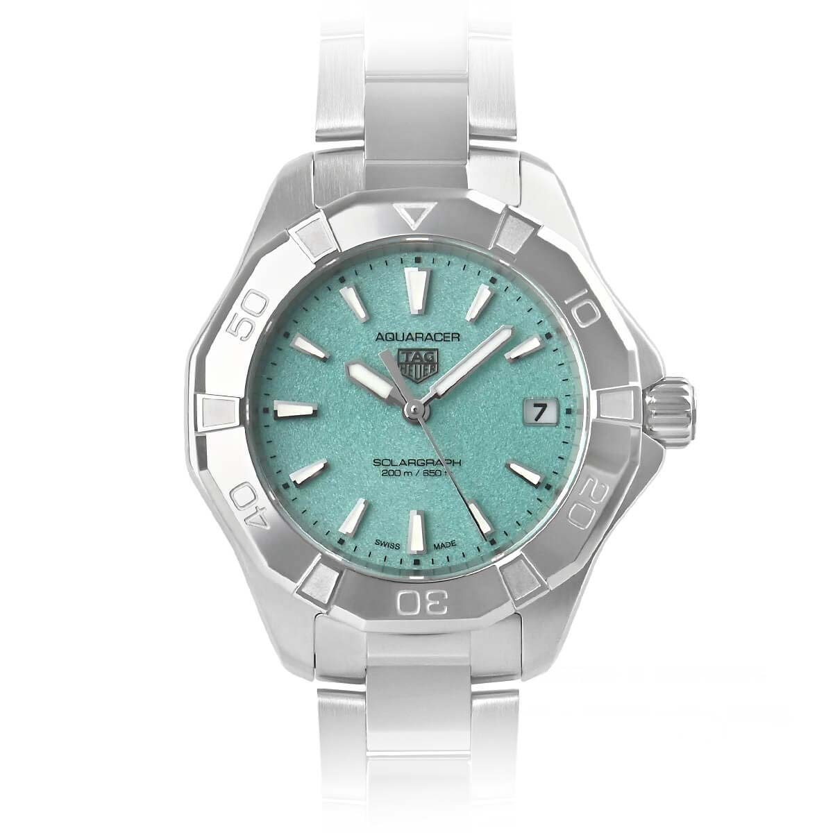 Aquaracer 34,00 mm türkisfarbenes Zifferblatt aus Edelstahl – WBP1315.BA0005