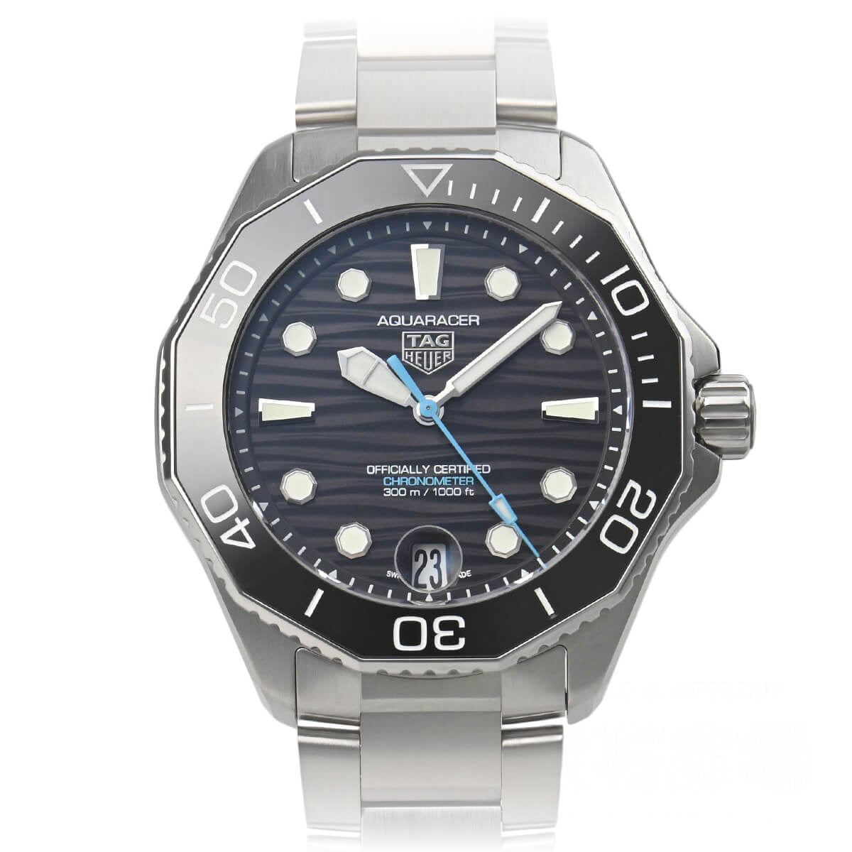 Aquaracer 42,00 mm schwarzes Zifferblatt aus Edelstahl – WBP5110.BA0013