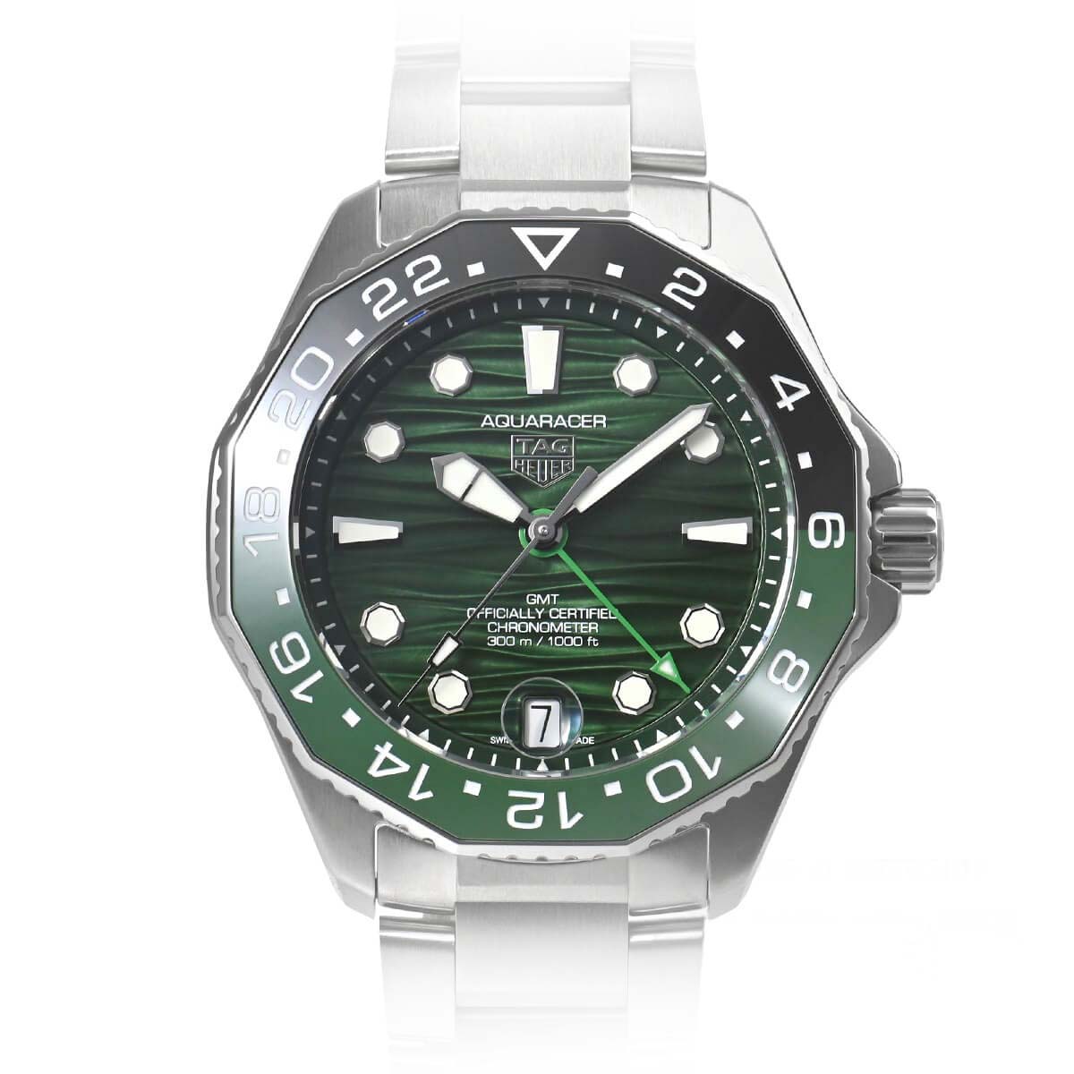 Aquaracer 42,00 mm, grünes Zifferblatt aus Edelstahl – WBP5115.BA0013