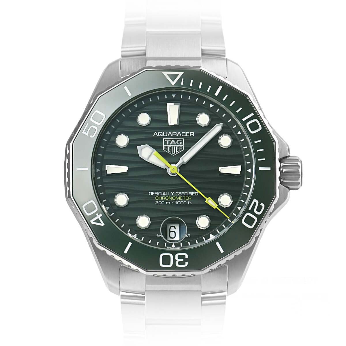 Aquaracer 42,00 mm, grünes Zifferblatt aus Edelstahl – WBP5116.BA0013