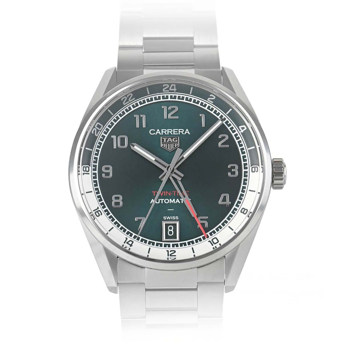 Carrera 41,00 mm grünes Zifferblatt aus Edelstahl – WDA2114.BA0043